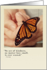 Monarch Butterfly Kindness Thank you Card