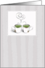 Green Tea Cups Love card