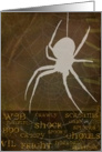 Halloween Words Spider and Web card