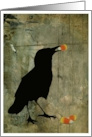 Halloween Crow eating Candy Corn card