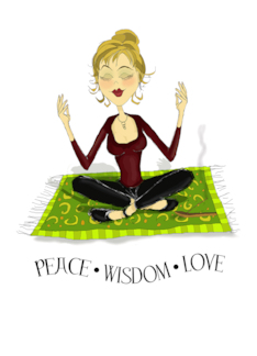 Yoga Birthday Girl Wisdom, Peace and Love