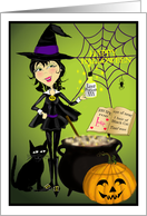 Halloween Witch Love Potion card