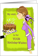 Happy Birthday Wishes Blowing out Candles card