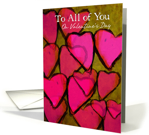 Valentine's Day Hearts Card Love to Group or Family card ...