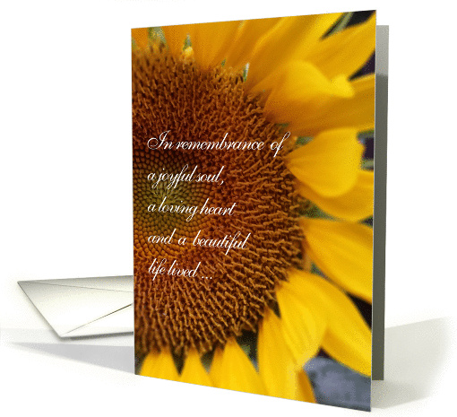 Sympathy Sunflower card (1441914)