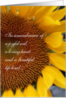 Sympathy Sunflower card