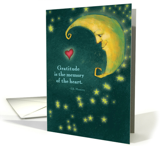 Moon & Heart Thank You: Gratitude card (1628754)
