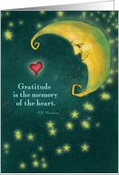 Gratitude Moon and Heart Thank You card