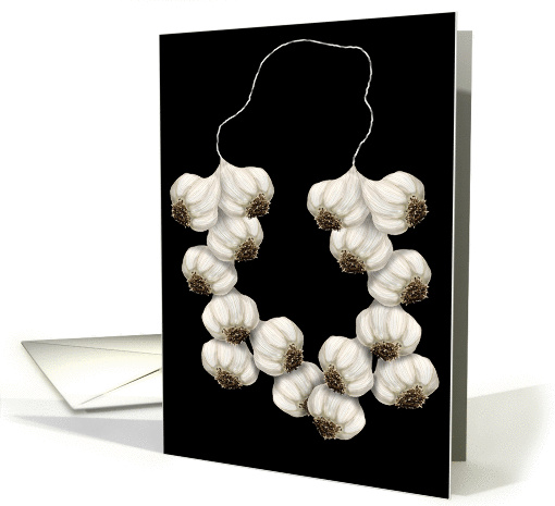 Garlic Necklace Halloween card (865859)