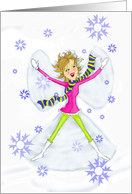 Holiday Peace on Earth Snow Angel card