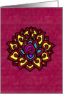 Maroon Chakra Lotus Namaste Card