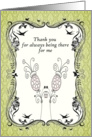 Thank You Blank Card. Vintage Sage Flower card