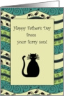 Happy Father’s Day! Furry Son Cat Blank Card
