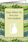 Happy Father’s Day! Furry Daughter Cat Blank Card