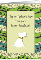 Happy Father’s Day! Furry Daughter Dog Blank Card