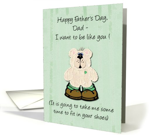 Happy Father's Day! Bear in Big Shoes Blank card (822456)
