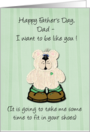 Happy Father’s Day! Bear in Big Shoes Blank Card