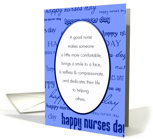 A good nurse - Happy Nurses Day card (802687)