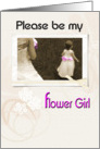 Invitation, Please be my Flower Girl card