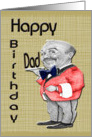 Happy Birthday Dad, with Waiter Card