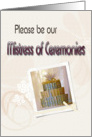 Mistress of Ceremonies, Wedding Invitation Card