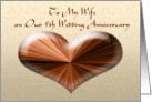 To My Wife on Our 5th Wedding Anniversary, Card