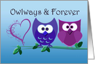 Owlways and Forever, cute Owls Valentine Card