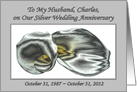 To My Husband, Charles, on Our Silver Wedding Anniversary Card