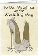 To Our Daughter on her Wedding Day, Wedding Stiletto Art Card