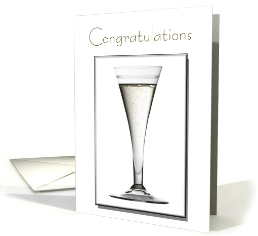 Congratulations Card, Stylish and Elegant Champagne Flute... (811852)