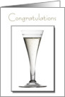Congratulations Card, Stylish and Elegant Champagne Flute Glass Design card