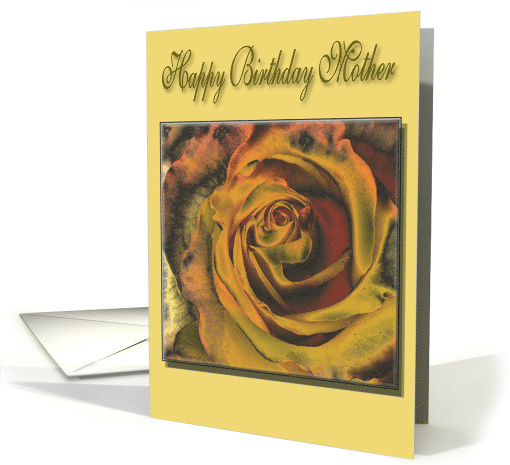 Happy Birthday Mother Card with gold rose card (822972)