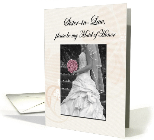 Invitation, sister-in-law to be maid of honor card (849811)