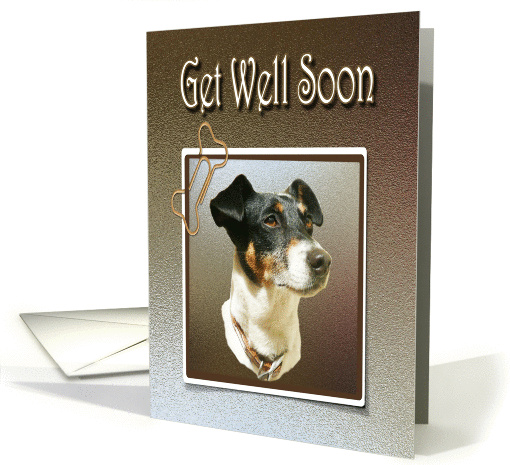 Get Well Soon Greeting Card, with Cute Jack Russell Dog card (861865)