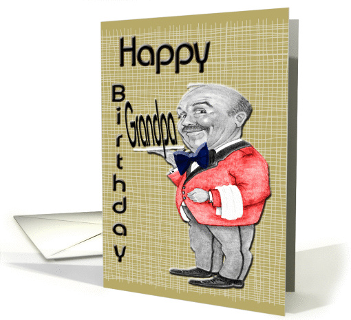 Happy Birthday Grandpa, with Waiter card (864669)