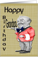 Happy Birthday Grandpa, with Waiter Card