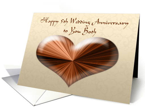 Happy 5th Wedding Anniversary to you Both, card (886849)