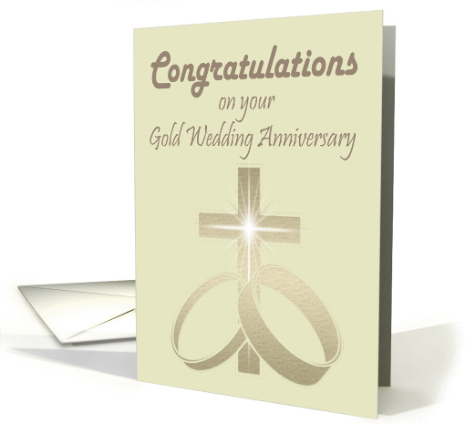 Congratulations on your Gold Wedding Anniversary card (931191)