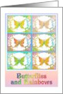 Butterflies and Rainbows Encouragement card