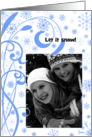 Merry Christmas Winter Snowflakes Photo Card