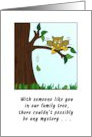 Birthday Wishes to You - Owl in a Family Tree card