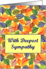 With Deepest Sympathy As Leaves Are Turning card