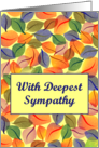With Deepest Sympathy for Loss of Loving Pet - Leaves Are Turning card