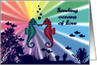 Oceans of Love and Congratulations on Moving in Together: Seahorses card