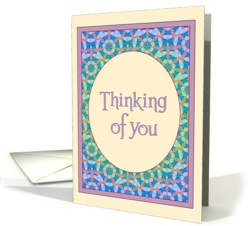 Thinking of you, always purple and cream pattern card (815477)