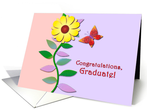 Congratulations, Graduate! Butterfly Soaring to New Heights. card