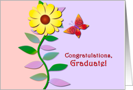 Congratulations, Graduate! Butterfly Soaring to New Heights. card