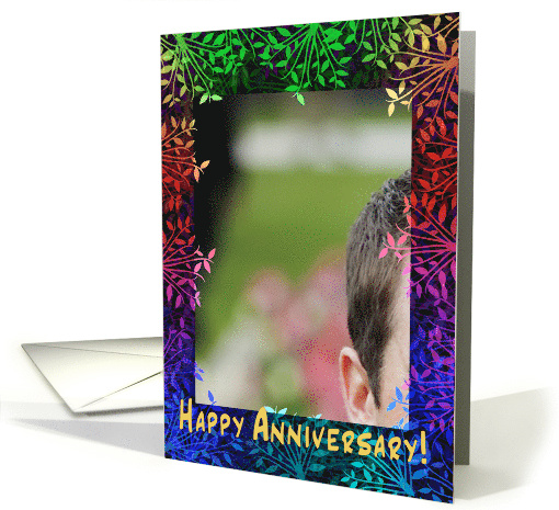 Happy Anniversary Colorful Photo Frame card (855119)