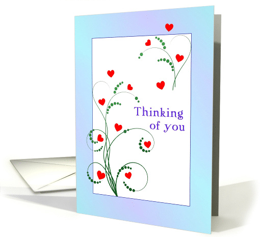 Thinking of You with Love and Hearts and Swirls card (869255)