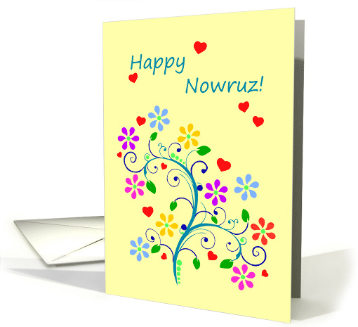 Happy Nowruz With Spring Flowers and Love, From Our Home to Yours card